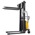 adjustable forks manual hand stacker forklift motorize all terrain pallet truck stacker